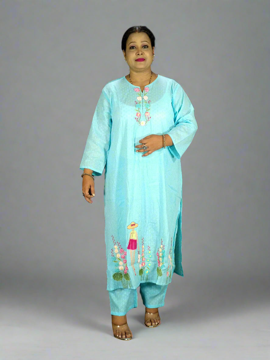 Vyoma Two Piece Straight Cut Kurti Set