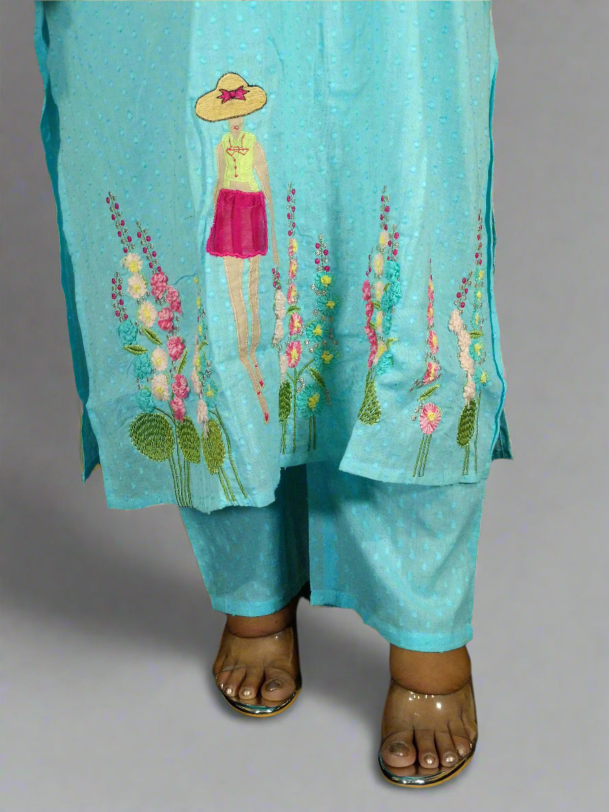Vyoma Two Piece Straight Cut Kurti Set