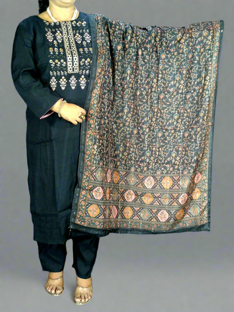 Shyam Three Piece Straight Cut Kurti Set