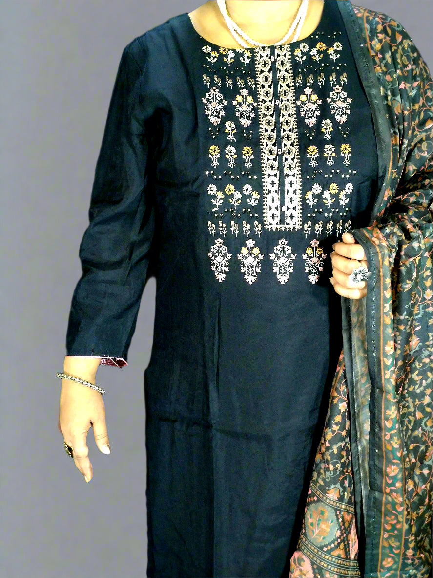 Shyam Three Piece Straight Cut Kurti Set