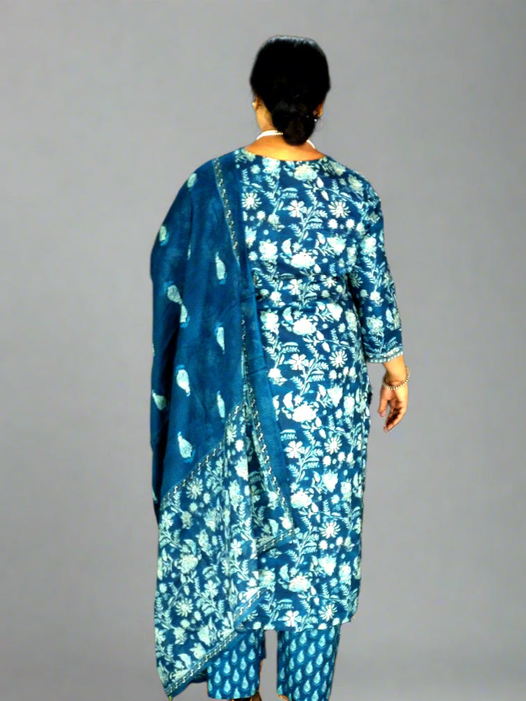 Neelam Three Piece Straight Cut Kurti Set