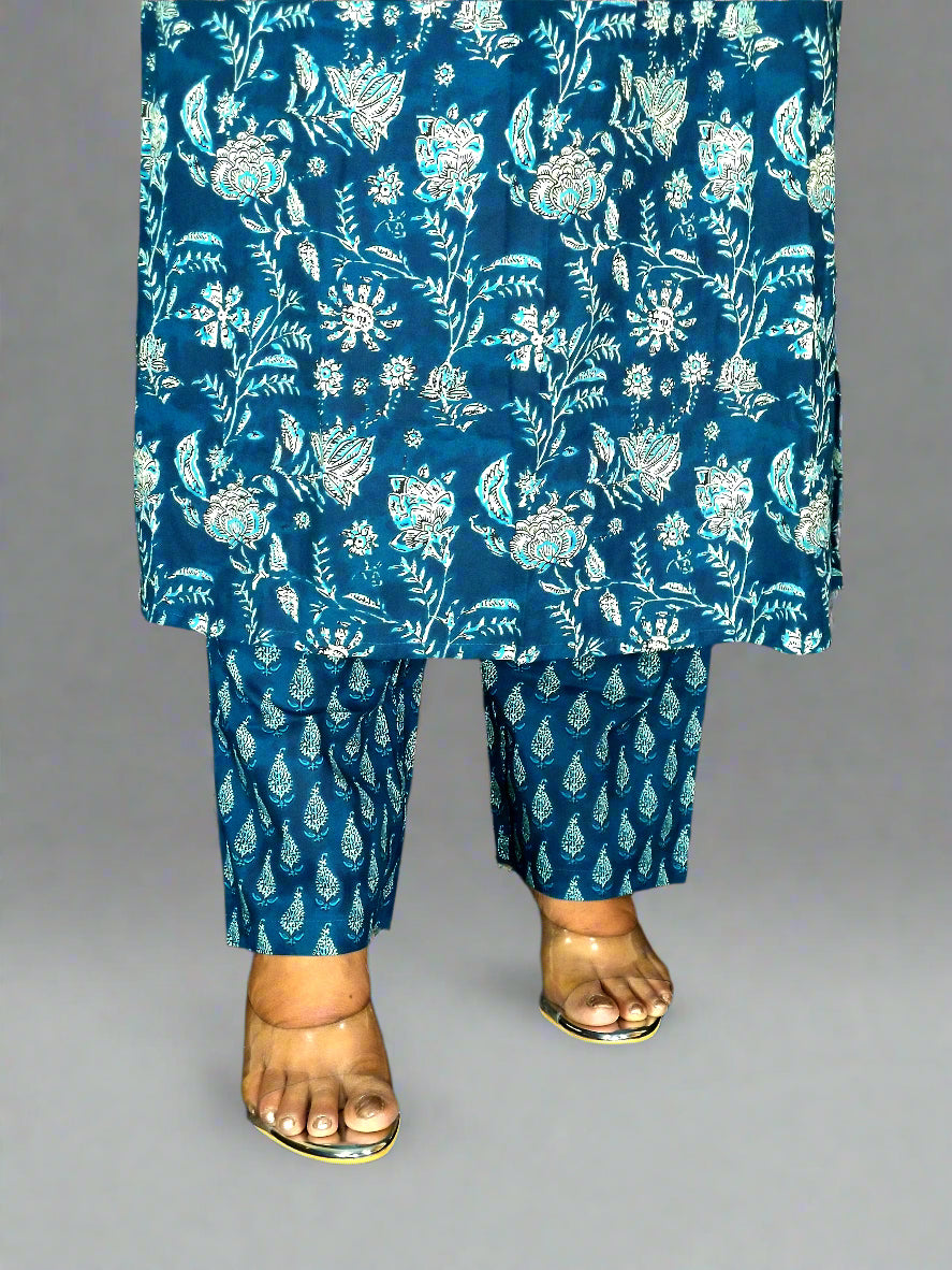 Neelam Three Piece Straight Cut Kurti Set