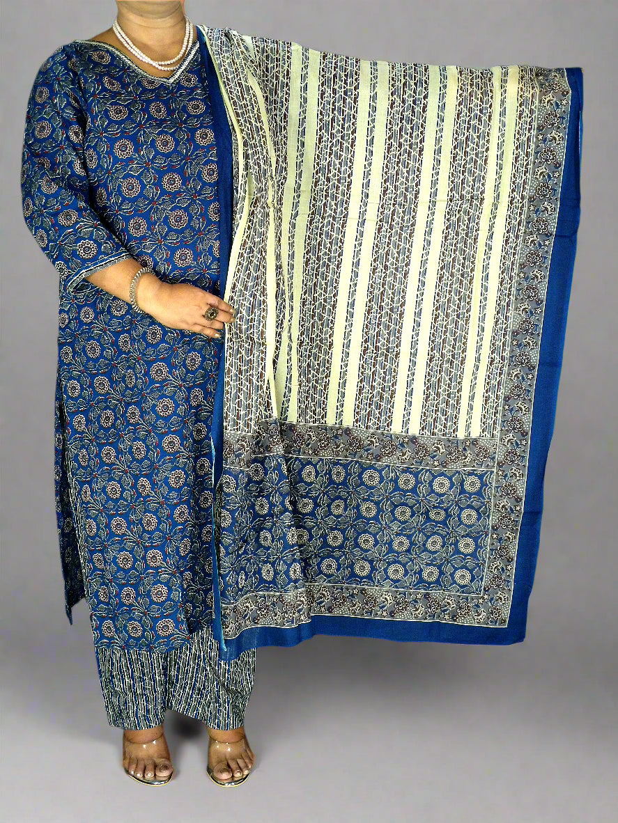 Neelam Three Piece Straight Cut Kurti Set