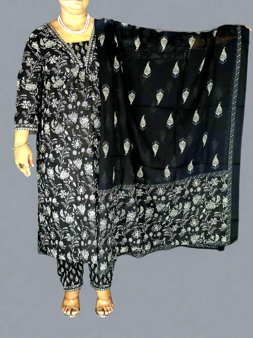Shyam Three Piece Straight Cut Kurti Set