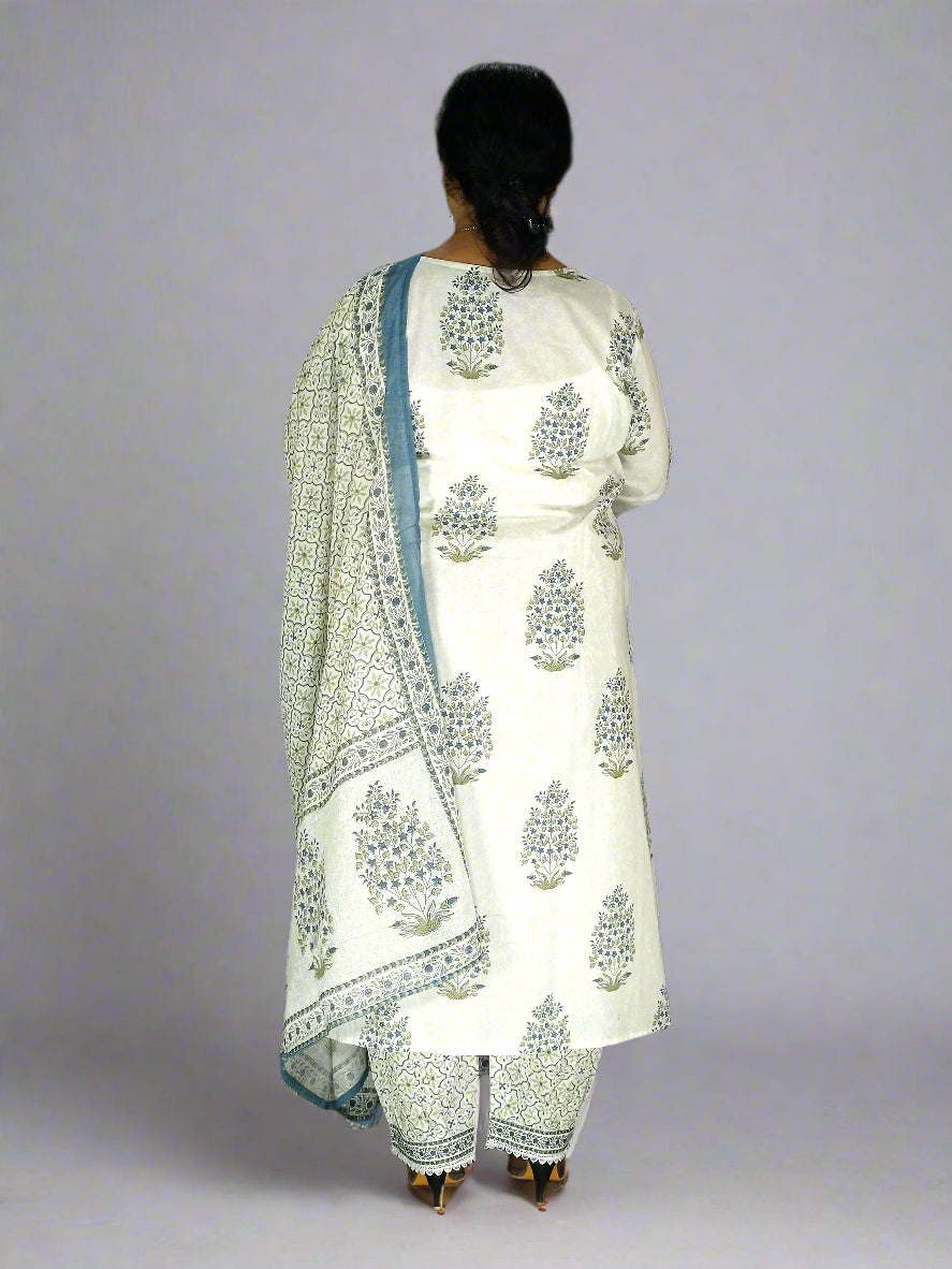 Ruhani Three Piece Straight Cut Kurti Set