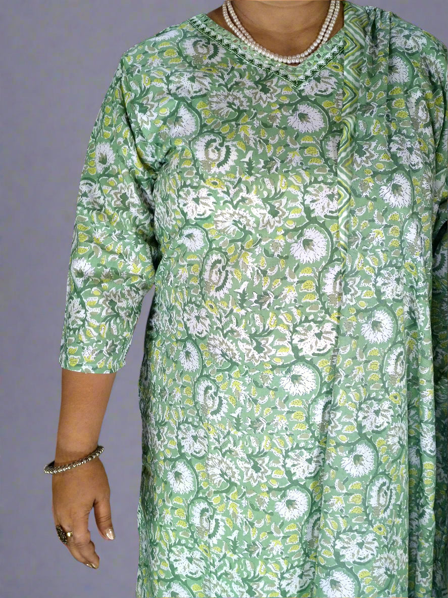 Lavanya Three Piece Straight Cut Kurti Set