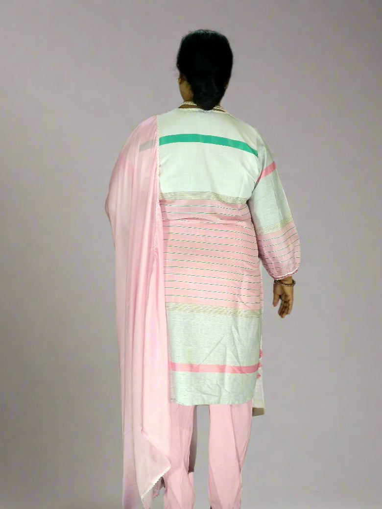 Saanvi Three Piece Straight Cut Kurti Set