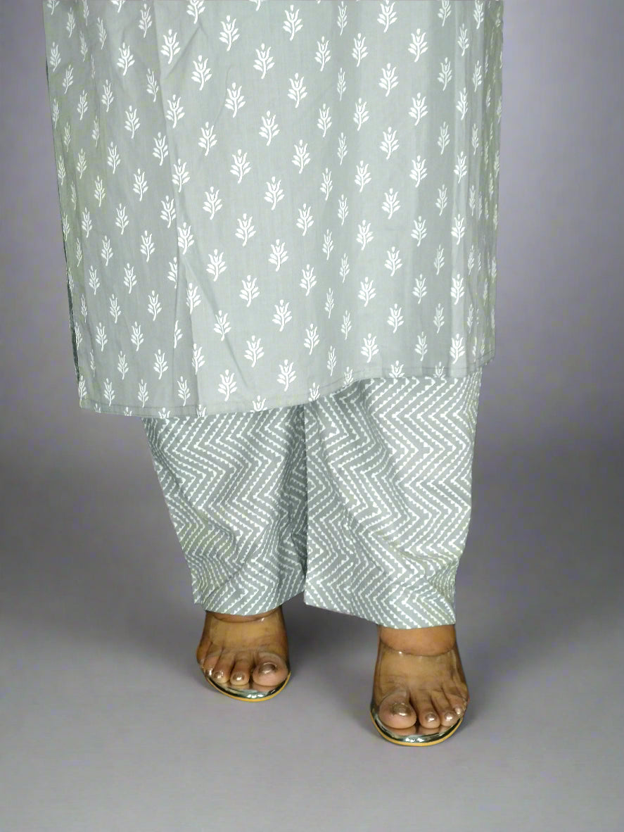 Meher Three Piece Straight Cut Kurti Set
