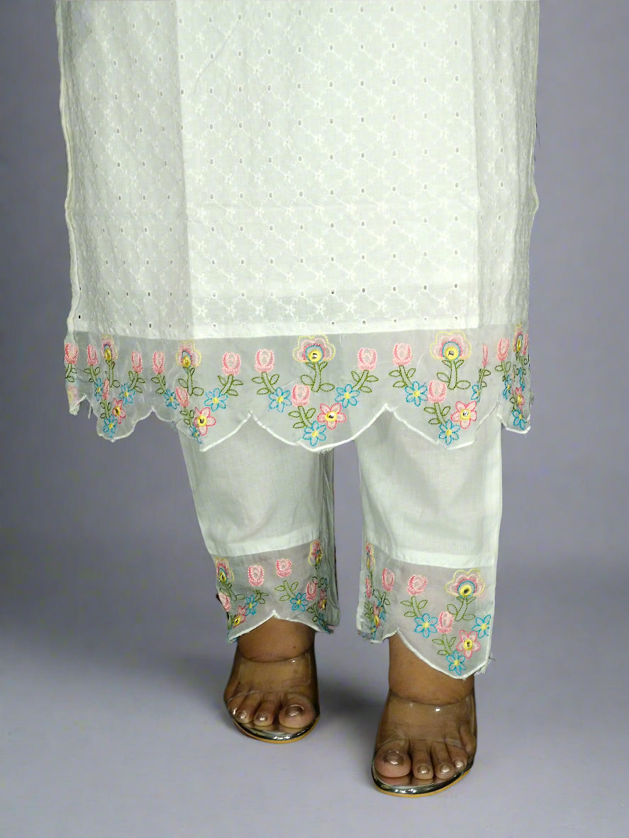 Ruhani Three Piece Straight Cut Kurti Set