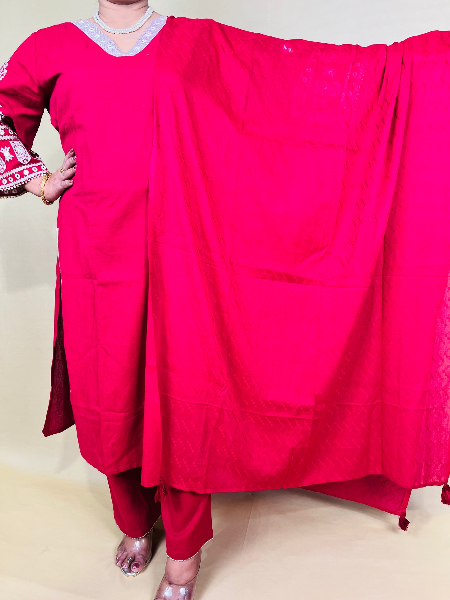 Devina Three Piece Straight Cut Kurti Set