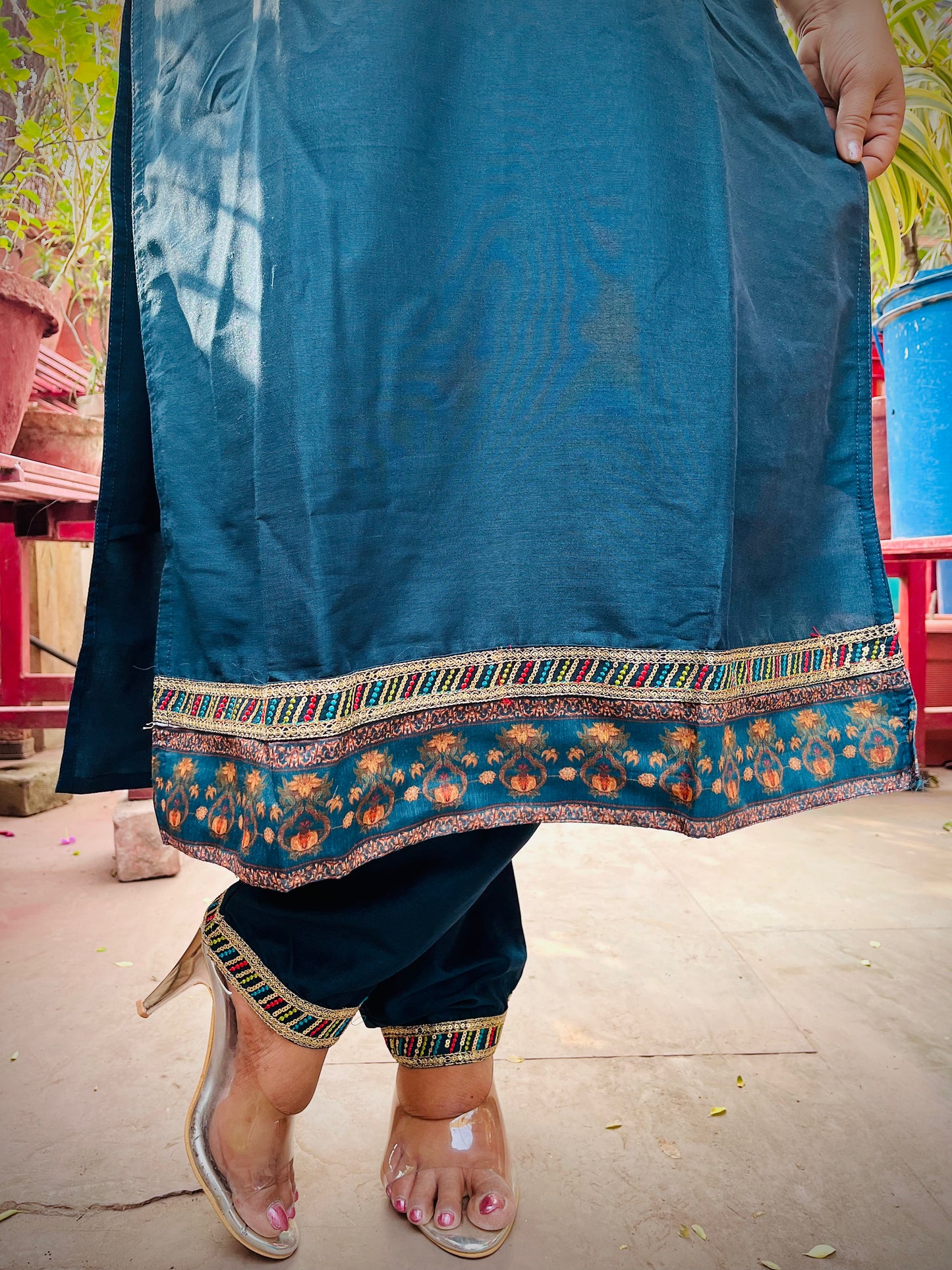 Ira Three Piece Straight Cut Kurti Set