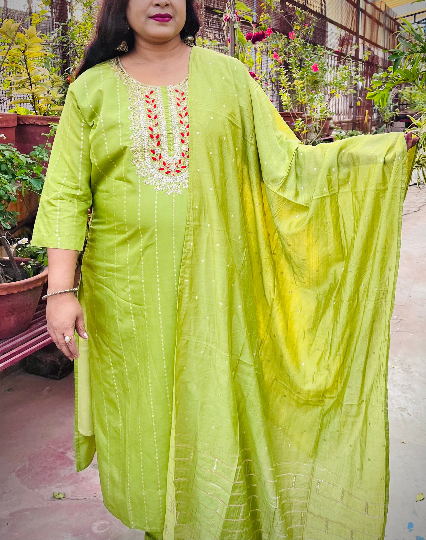 Lavanya Three Piece Straight Cut Kurti Set