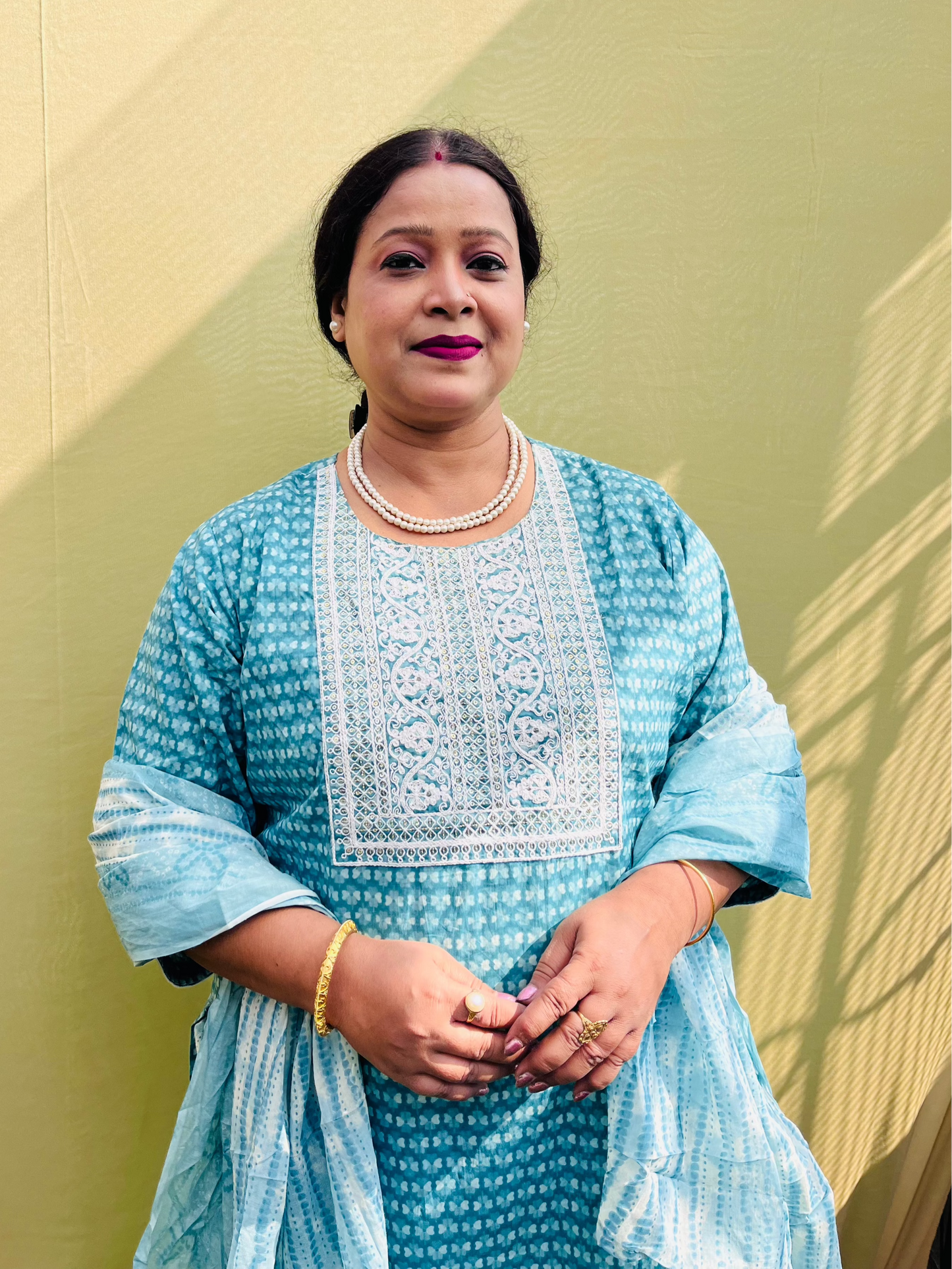 Ira Three Piece Straight Cut Kurti Set