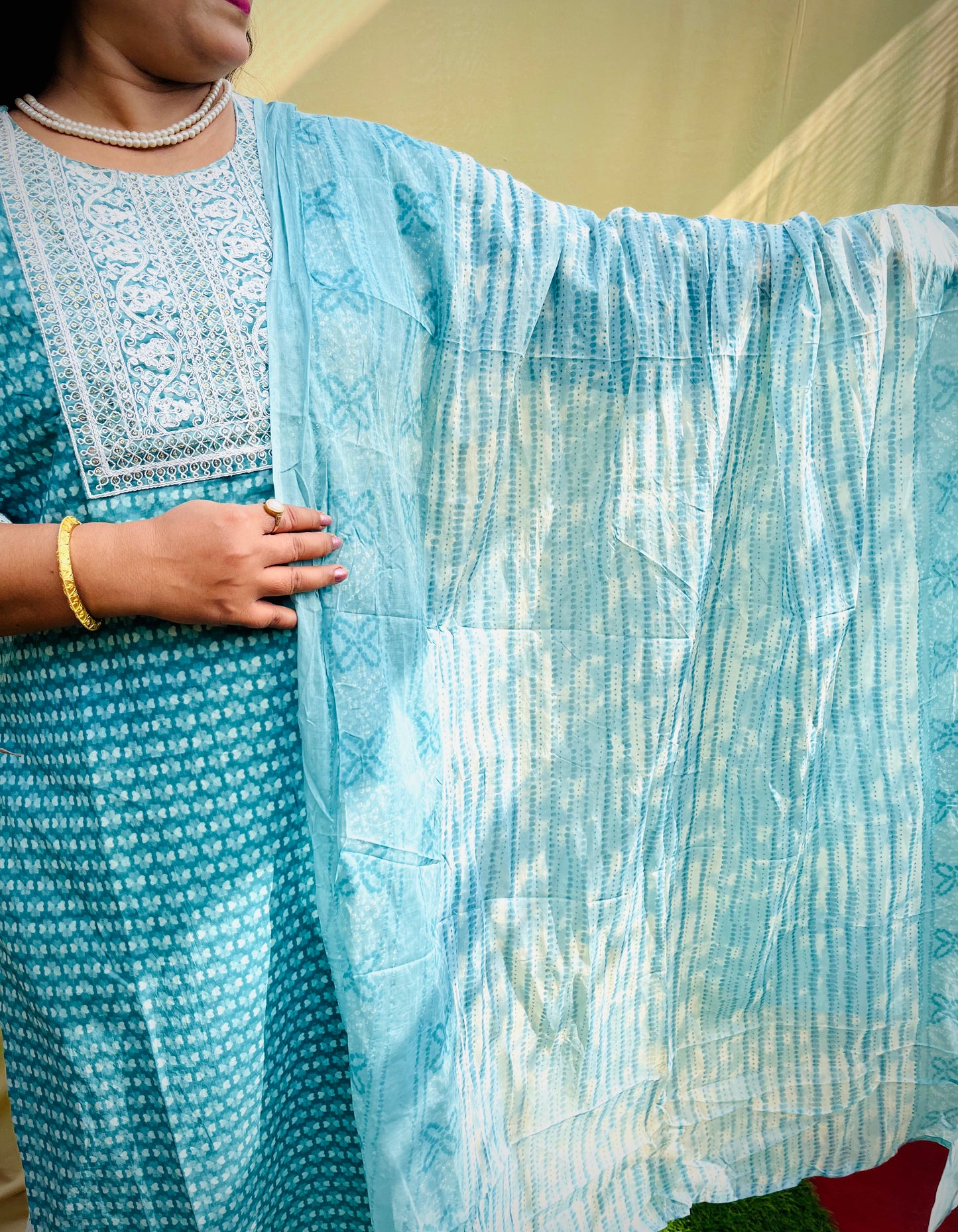 Ira Three Piece Straight Cut Kurti Set