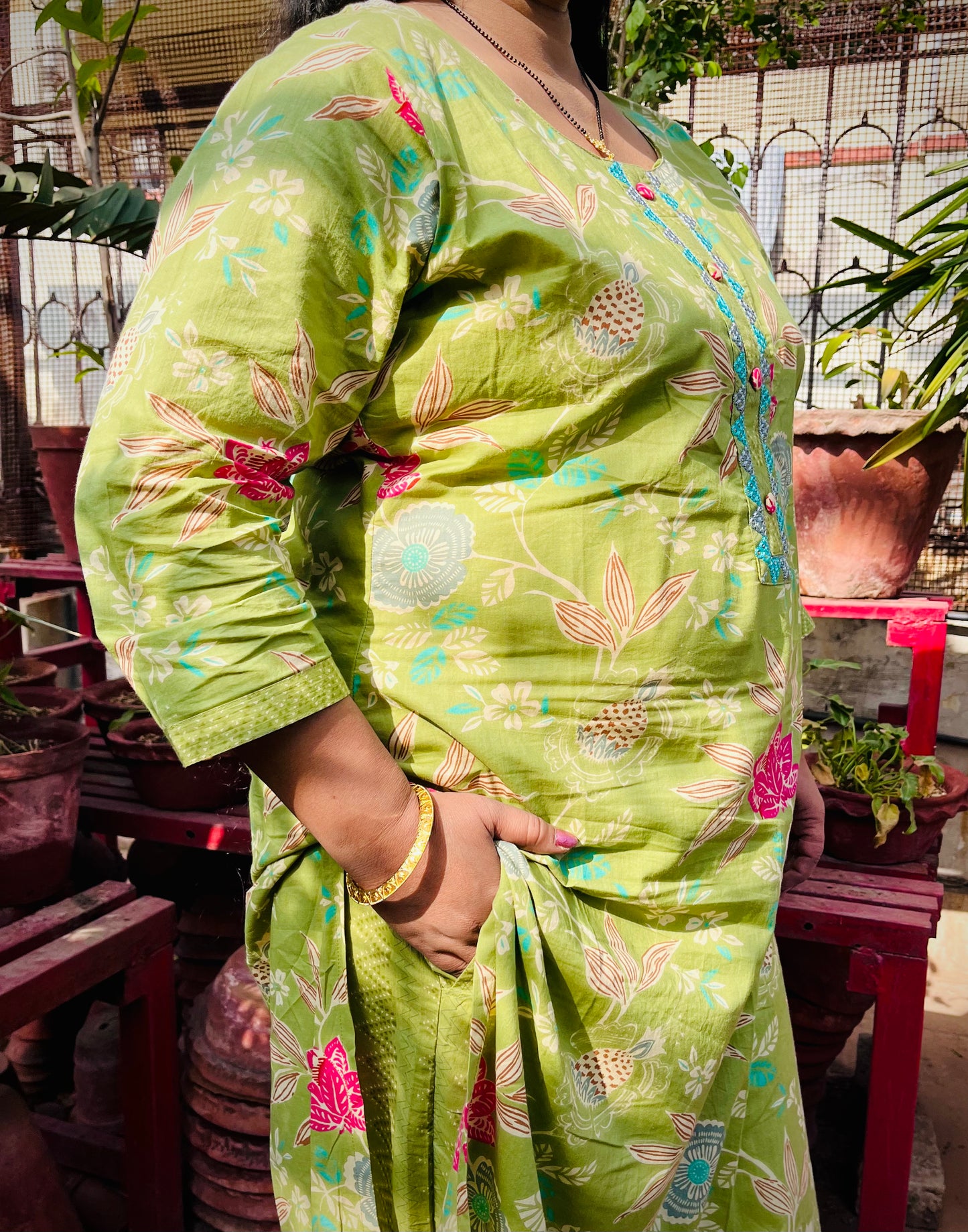 Ira Three Piece Straight Cut Kurti Set