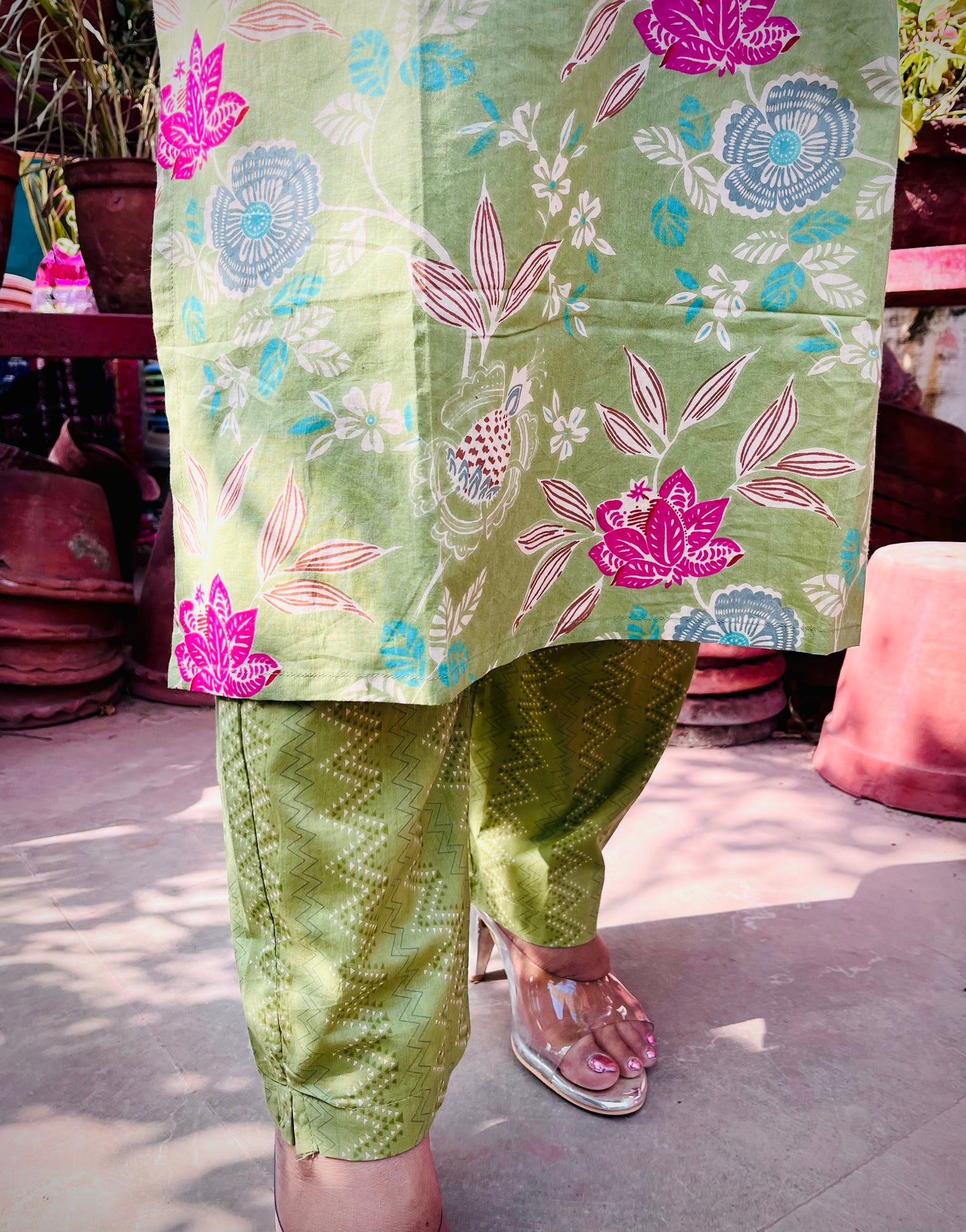 Ira Three Piece Straight Cut Kurti Set