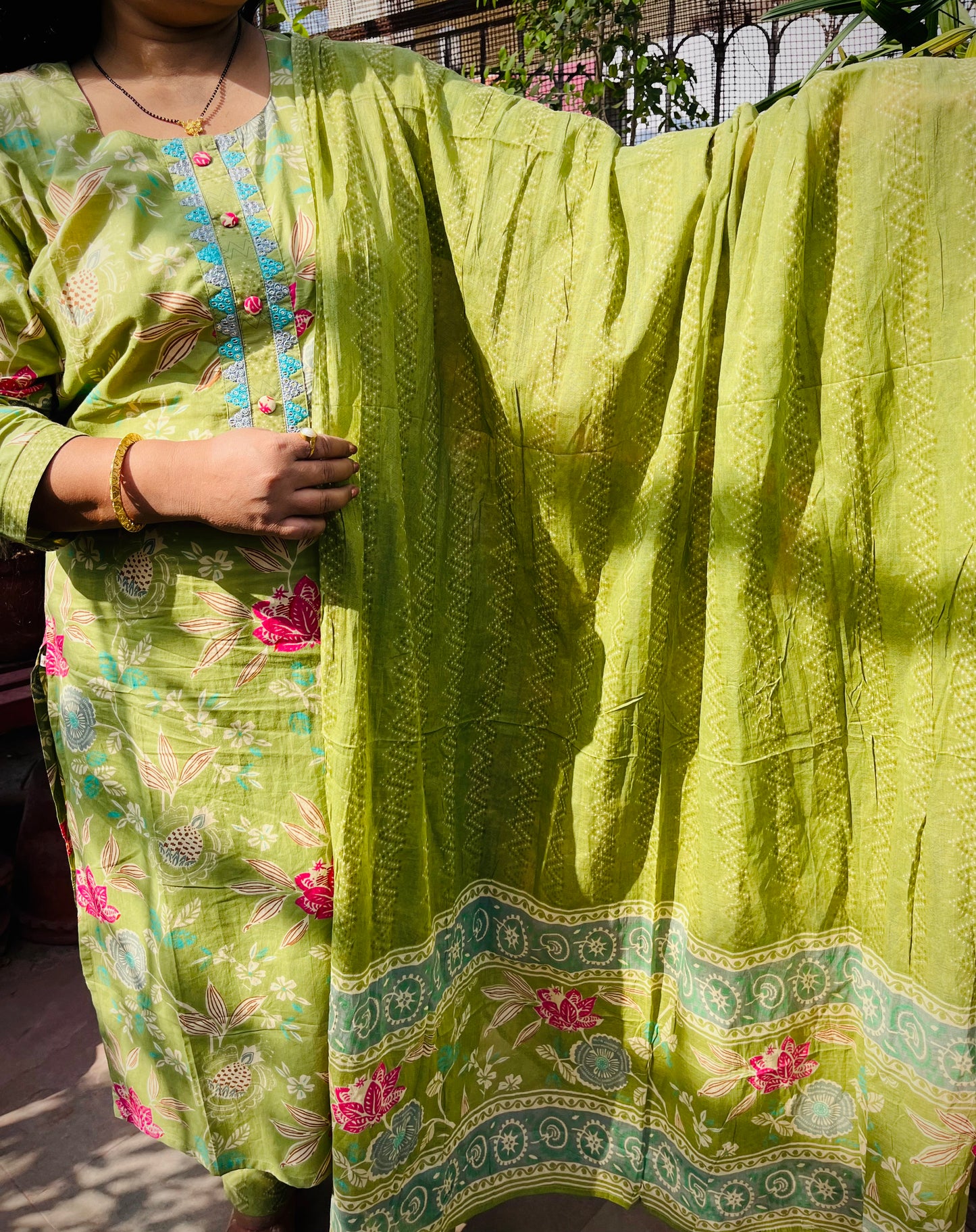 Ira Three Piece Straight Cut Kurti Set