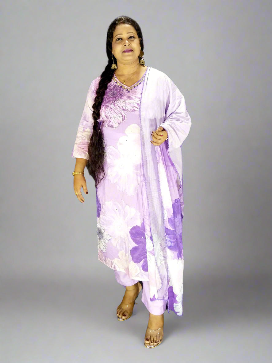 Madhura Three Piece Straight Cut Kurti Set