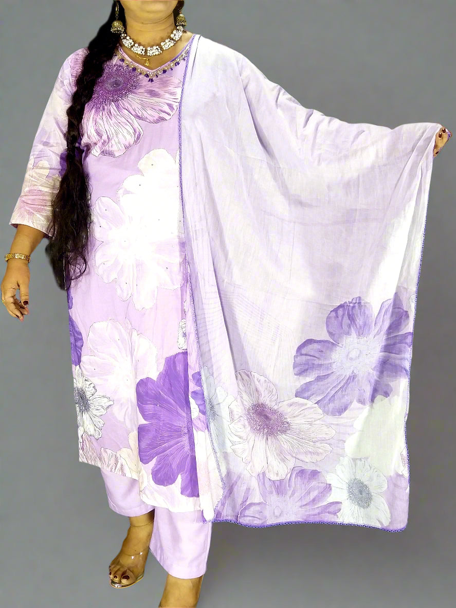 Madhura Three Piece Straight Cut Kurti Set