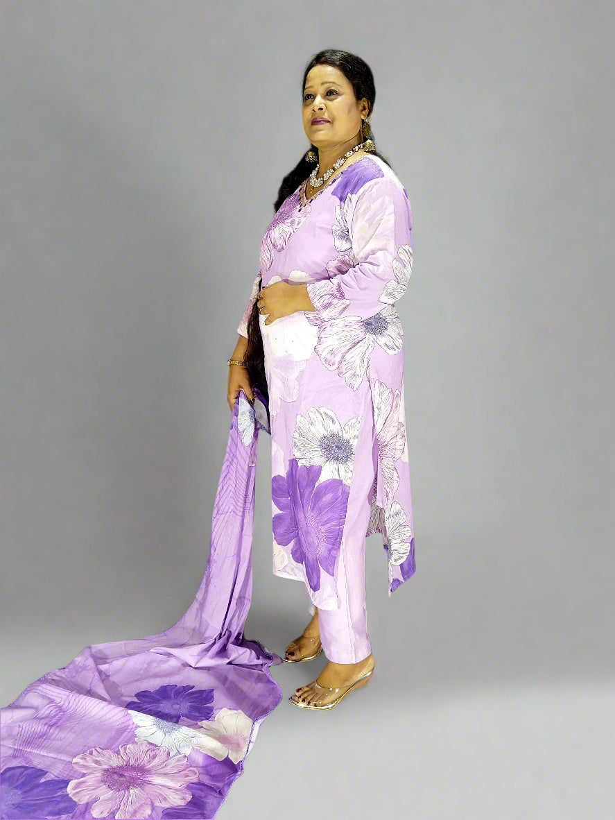 Madhura Three Piece Straight Cut Kurti Set