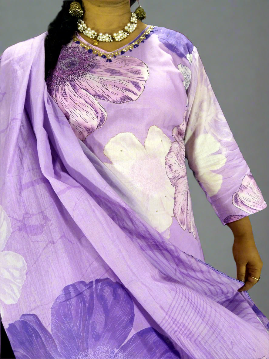 Madhura Three Piece Straight Cut Kurti Set