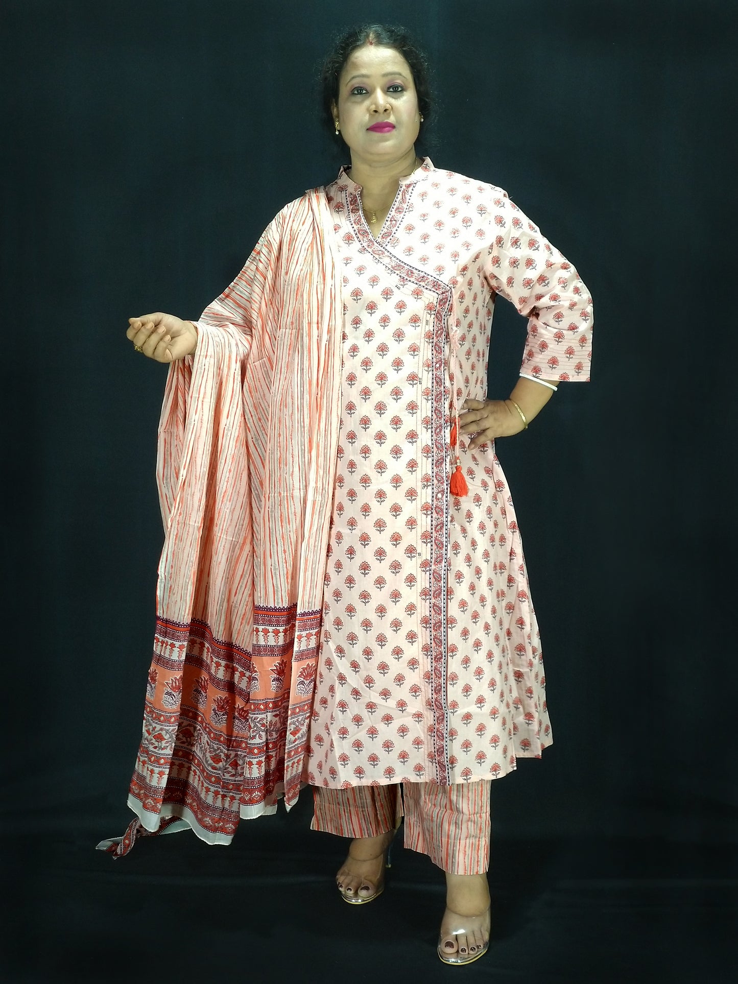 Jhanvi_Three Piece_Anghrakha_Cut Kurti Set