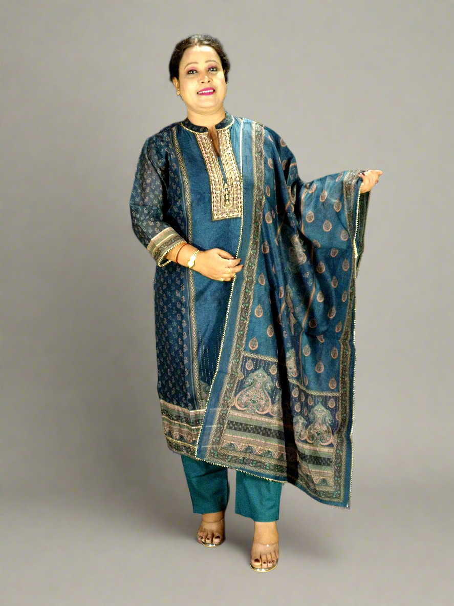 Ira Three Piece Straight Cut Kurti Set