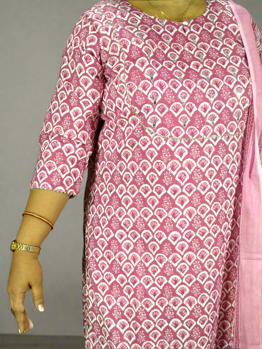 Devina Three Piece Straight Cut Kurti Set