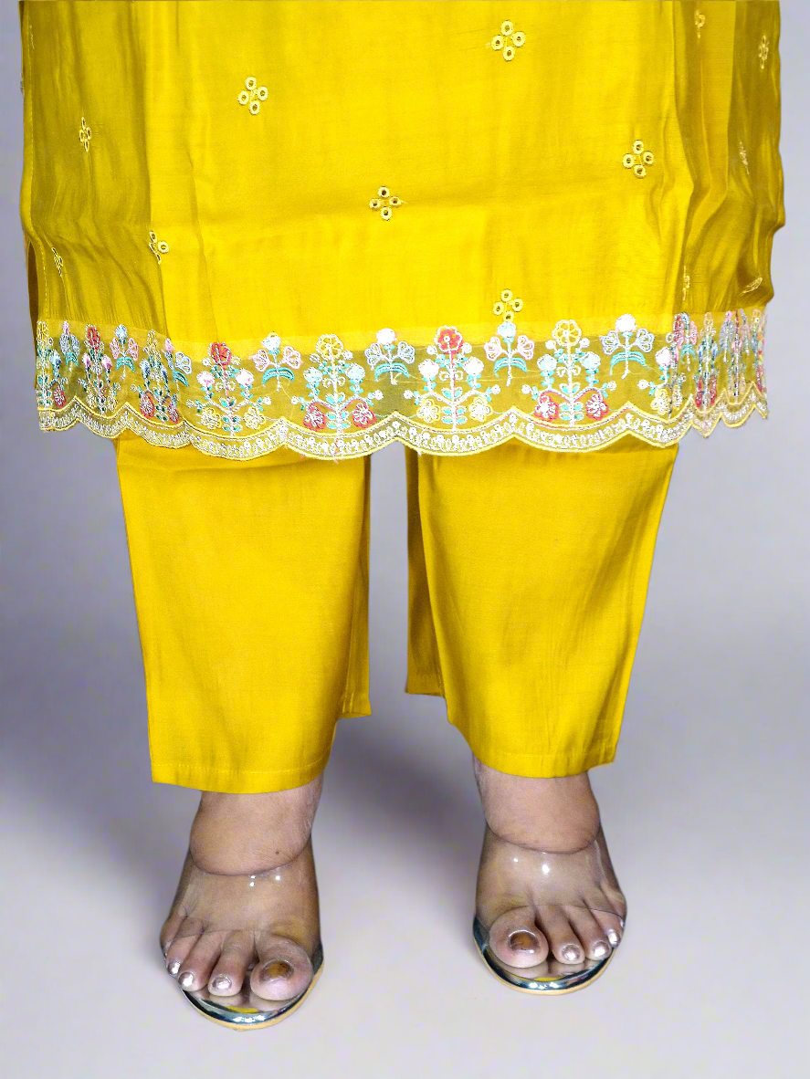 Harini Three Piece Straight Cut Kurti Set