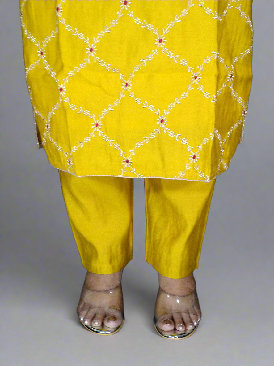 Harini Three Piece Straight Cut Kurti Set