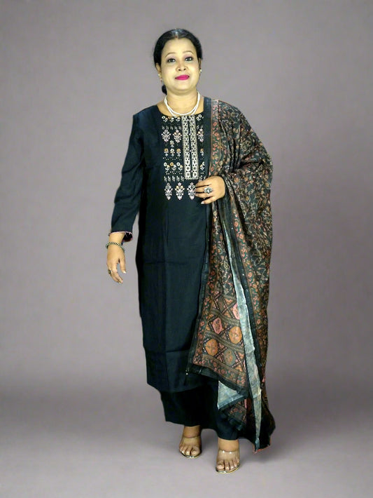 Shyam Three Piece Straight Cut Kurti Set