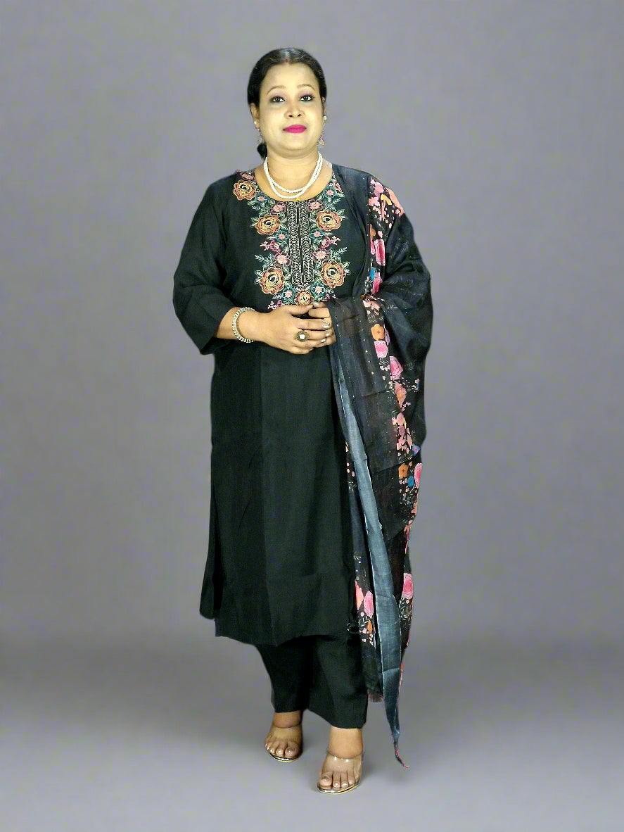 Shyam Three Piece Straight Cut Kurti Set